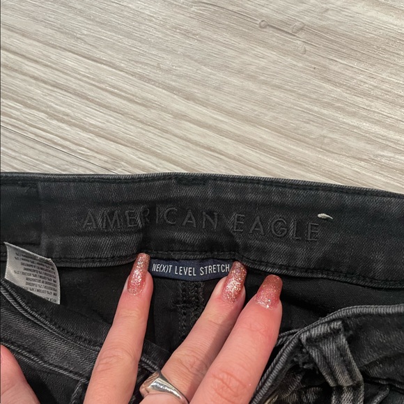 Black/Grey distressed skinny jeans - Picture 5 of 6